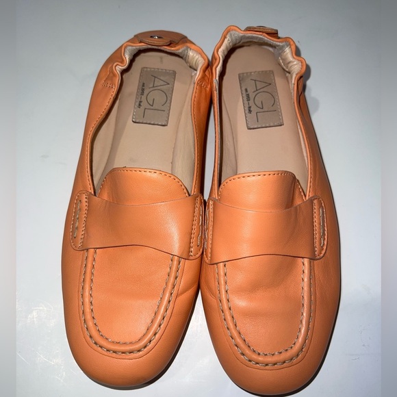 Agl Shoes - AGL Mara Loafer slipper in apricot size 5.5